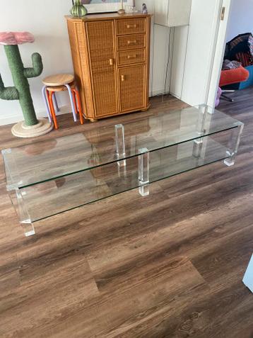 Glazen salontafel 220x60x40 - Gratis af te halen