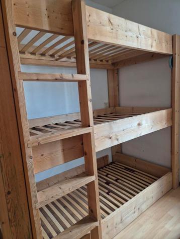 Degelijk stapelbed 190x90 cm - Massief hout