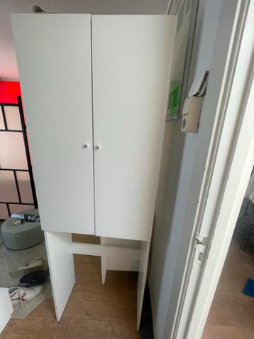 NYSJÖN Kast voor wasmachine, wit, 65x190 cm