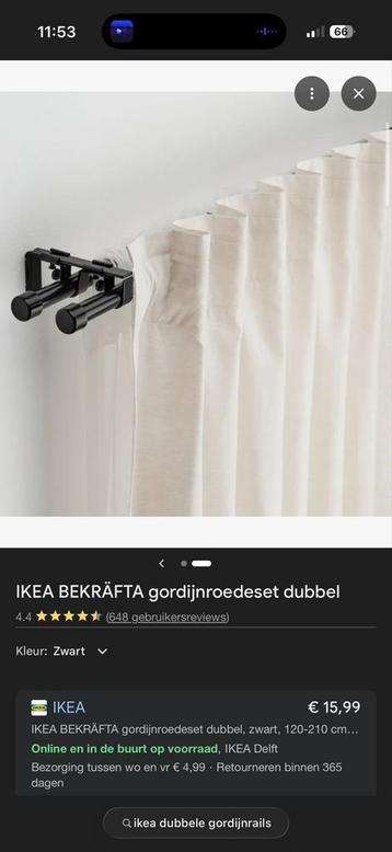 Gratis dubbele gordijnrails zwart - NU OPHALEN