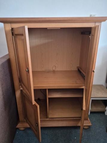 Patine Eiken Computer/TV Kast - 152cm hoog