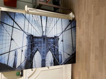 Groot schilderij van de Brooklyn Bridge