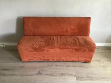 Comfortabel Eettafel Bankje - Oranje Stof