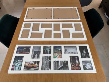 Set van 3 witte collage fotolijsten