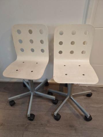 2x IKEA kinder bureaustoelen - Wit
