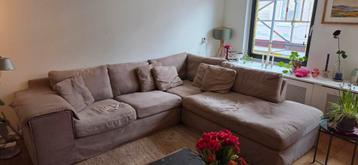 Zandkleurige hoekbank 240x275 - Ideaal voor studenten