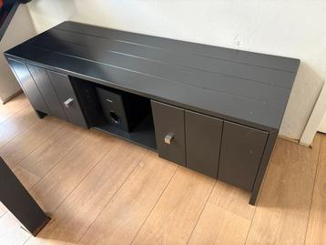 Antraciet TV meubel 134x45x45 cm met opbergruimte