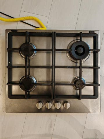 Gas kookplaat - 4 pitten - RVS