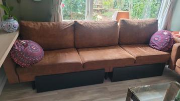 4-persoonsbank Collin - deelbaar, microvezel, wasbaar