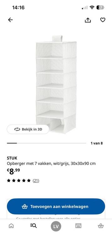 Opberger voor kledingkast