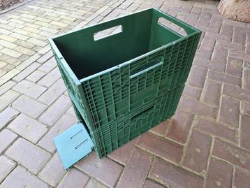 10x Uitvouwbare en Stapelbare Wijnkisten - Groen