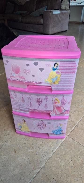 Ladekastje Disney Prinsessen - Gebruikt met wieltjes