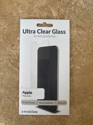 Screenprotector voor iPhone 16 Pro - Ultra Clear Glass