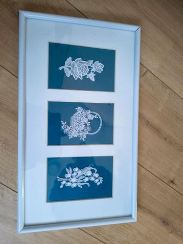 Foto lijst met Brussels kant