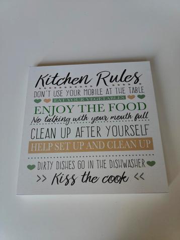 Leuke Keuken Regels Canvas Schilderij
