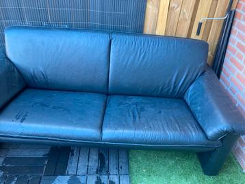 Zwart bankstel montel 2-en 2.5 zitter en 2x3 zitters ecoleer