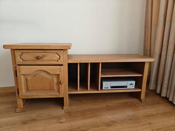 TV-meubel Blank Eiken, met opbergruimte - 140 cm breed