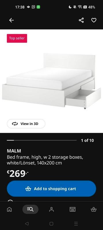 Malm bed, gratis ophalen