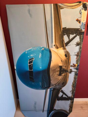 Vliegtuigposter op decostof/decotex