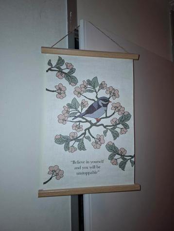 GRATIS poster met inspirerende tekst en vogel