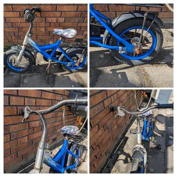 Gratis jongensfiets 14 inch - Achterband lek, beetje roest