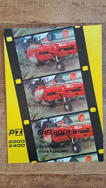Oude folder PZ Zweegers Snelhooier 2000 en 2400