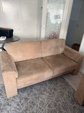 2x Bank / Bankstellen / Bankenset Beige