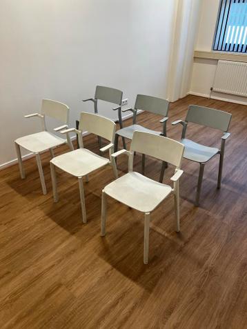 IKEA JANINGE Stoelen (6 stuks) - Wit/Grijs