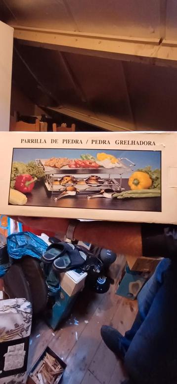 Raclette/Grillset met natuursteen - Nieuw in doos