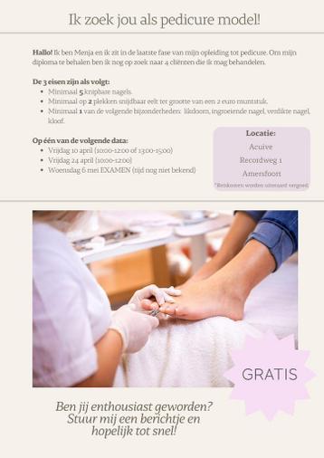 Gratis pedicure behandeling