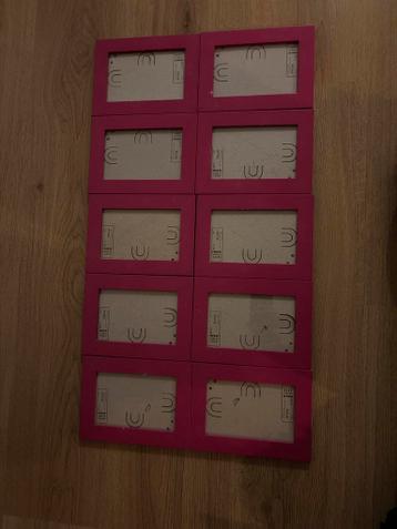 10x IKEA NYTTJA fotolijstjes, roze, 10x15 cm