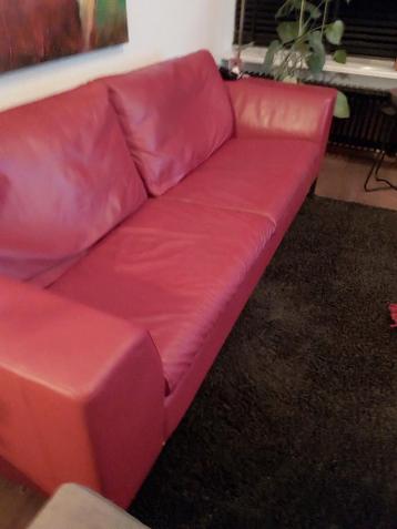 Rode leren Montel bank