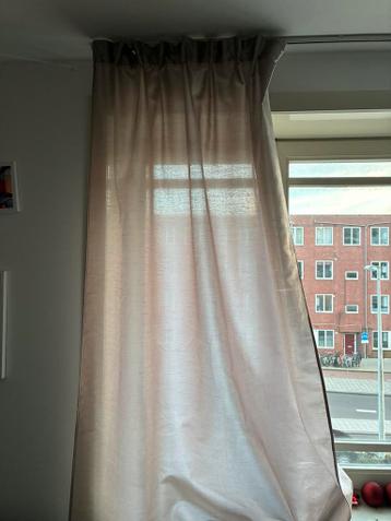 Zilver achtige Gordijnen (6 stuks) (gratis op te halen)