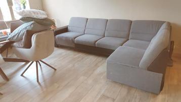 Comfortabele leeshoek bank - Hoekbank met stoffen bekleding