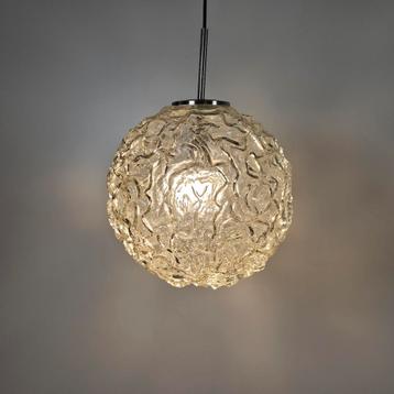 Vintage grote glazen bollamp Hillebrand