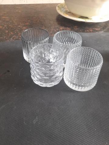 4 waxinelichthouders - decoratie - gratis op te halen