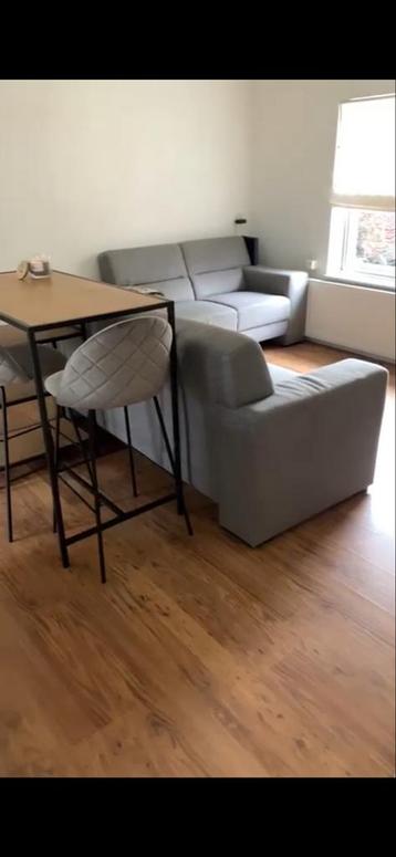 Twee prachtige grijze banken, zo goed als nieuw