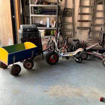 Kinderfietsen, steps, skelter, driewieler met kar