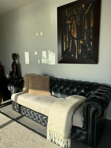 Gratis Chesterfield 2.5 zits bank zwart (afhalen Vinkeveen)