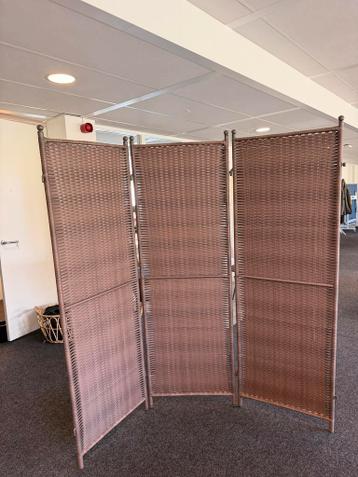 Kamerschermen - Bruin Wicker Look