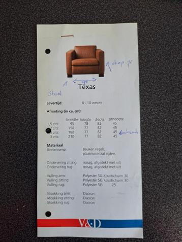 Bank met twee fauteuils - Texas model