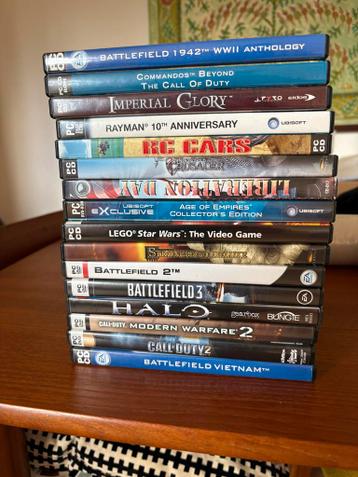 16 PC Videogames: Diverse Collectie (o.a. Battlefield, Halo)