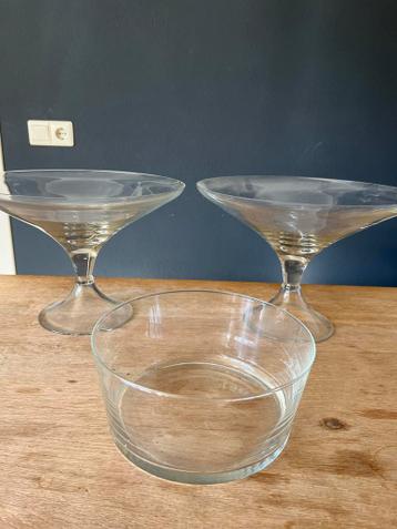 Glazen siervazen voor bloemdecoraties (set van 3)