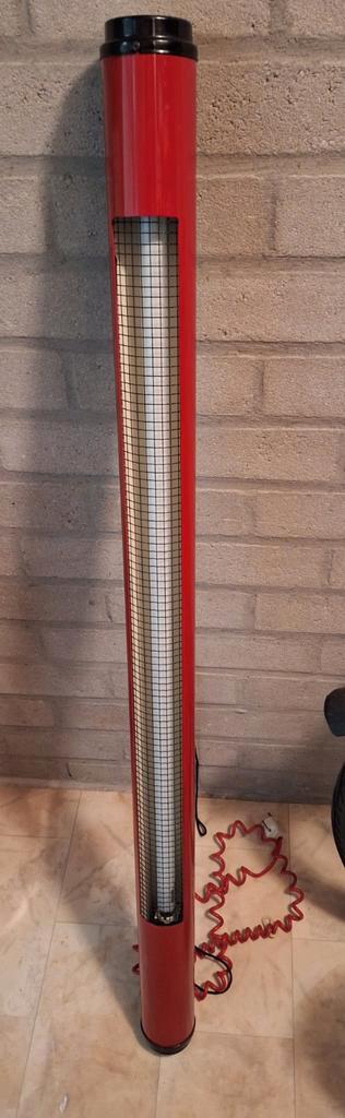 Rode hanglamp met tl buis - Ideaal voor werktafel