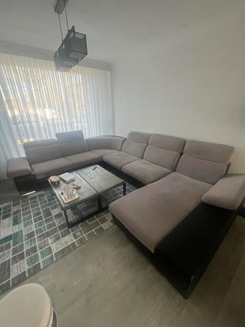 Comfortabele U-bankstel - Grijs/Zwart