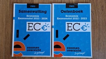 Examenoverzicht Economie VWO samenvatting + oefenboek 2023