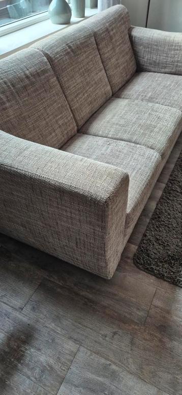 Comfortabele stoffen bank - Grijs/Beige