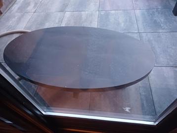 Gratis salontafel van mangohout, zwart geverfd