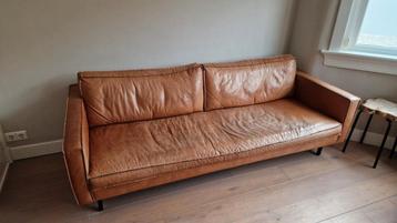 Gratis af te halen: Leren bank 'Slimm' van Loods 5 (215 cm)