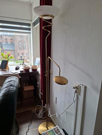 Gouden vloerlamp met leeslamp - Klassiek design